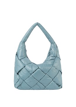 Soft Puffy Woven Shoulder Bag Hobo