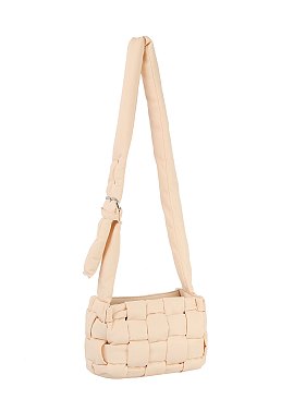 Puffy Woven Crossbody Bag