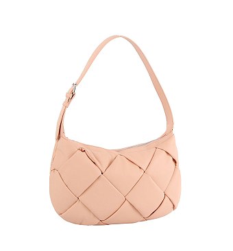 Puffy Woven Shoulder Bag Hobo