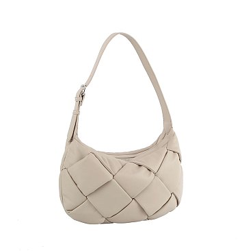 Puffy Woven Shoulder Bag Hobo