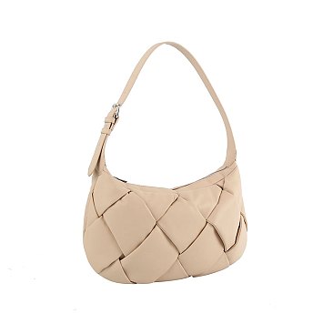 Puffy Woven Shoulder Bag Hobo