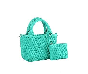 Puffy Quilted 2-in-1 Top Handle Satchel