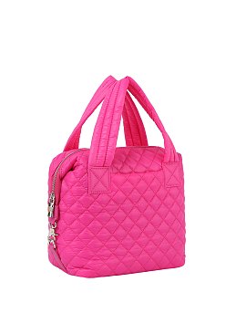 Puffy Quilted Nylon Satchel