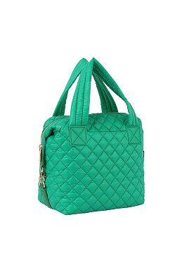 Puffy Quilted Nylon Satchel