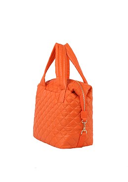 Puffy Quilted Nylon Satchel