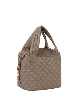 Puffy Quilted Nylon Satchel