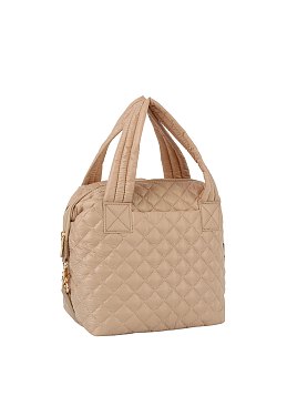 Puffy Quilted Nylon Satchel