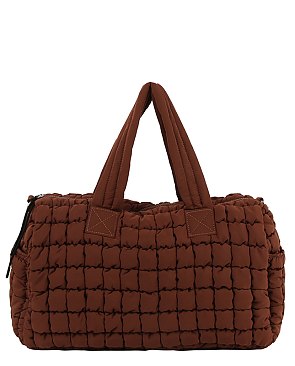 Quilted Puffy Duffle Bag