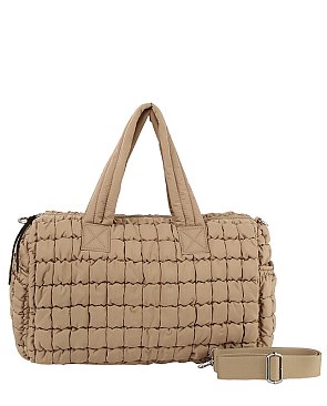 Quilted Puffy Duffle Bag