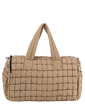 Quilted Puffy Duffle Bag