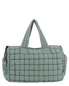 Quilted Puffy Duffle Bag