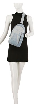 Denim Canvas Sling Bag