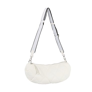 Puffy Quilted Hobo Crossbody Bag