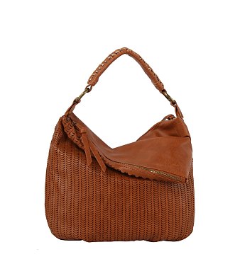 Laser Cut Printed Shoulder Bag Hobo