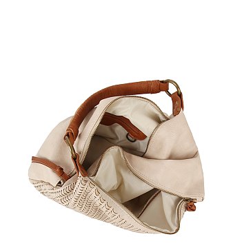 Laser Cut Printed Shoulder Bag Hobo