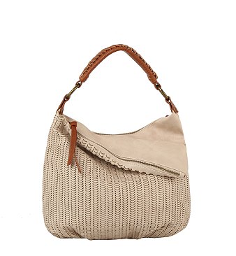 Laser Cut Printed Shoulder Bag Hobo