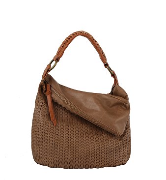 Laser Cut Printed Shoulder Bag Hobo