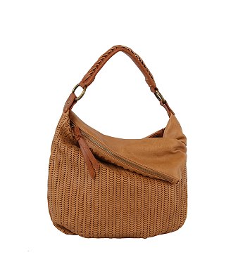 Laser Cut Printed Shoulder Bag Hobo