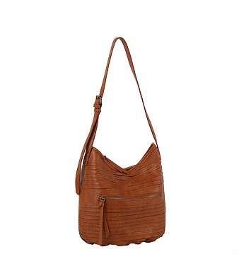 Fashion Stripe Quilted Shoulder Bag Hobo