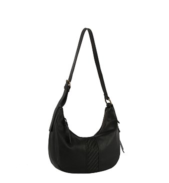 Fashion Woven Stripe Shoulder Bag Hobo