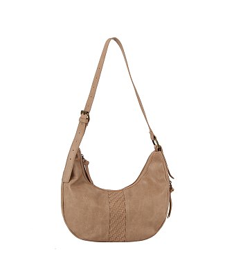 Fashion Woven Stripe Shoulder Bag Hobo