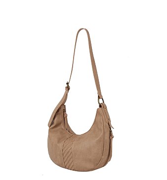 Fashion Woven Stripe Shoulder Bag Hobo