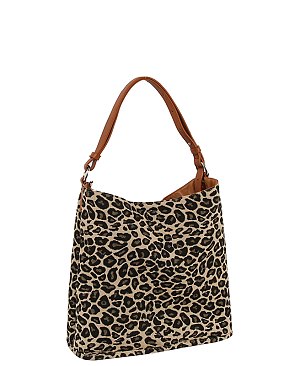 Reversible Leopard Shoulder Bag