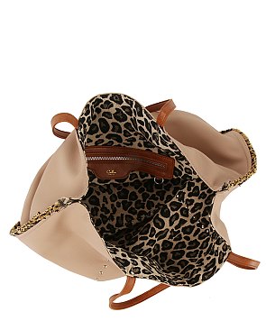 Reversible Leopard Shopper Bag