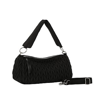 Chevron Quilted Puffy Shoulder Bag