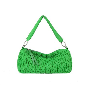 Chevron Quilted Puffy Shoulder Bag