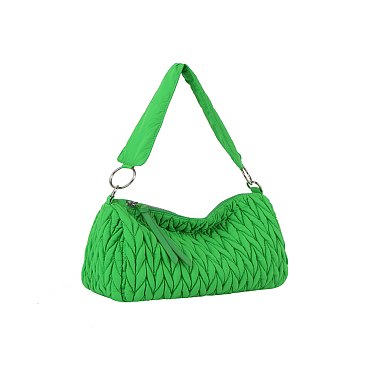 Chevron Quilted Puffy Shoulder Bag