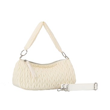 Chevron Quilted Puffy Shoulder Bag