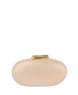 Oval Marble Clutch Evening Bag