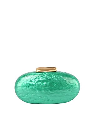 Oval Marble Clutch Evening Bag