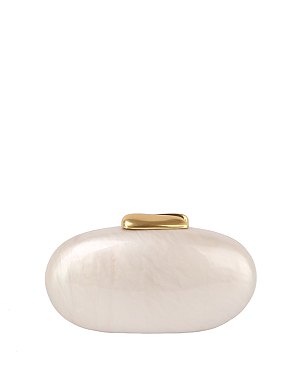 Oval Marble Clutch Evening Bag