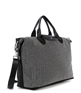 Stone Accented Carry-All Travel Bag