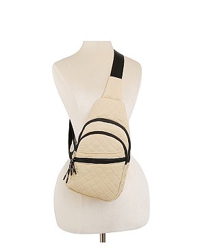 Quilted Nylon Sling Bag