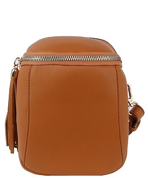 Fashion Tassel Zip Crossbody Bag