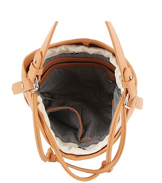 Fashion Drawstring Bucket Crossbody Bag