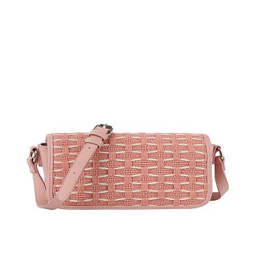 Fashion Honeycomb Flap Crossbody Bag