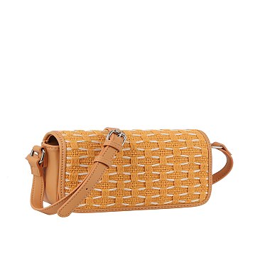 Fashion Honeycomb Flap Crossbody Bag