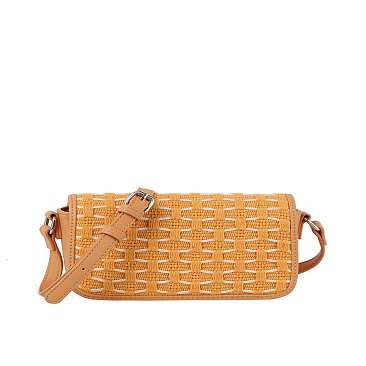 Fashion Honeycomb Flap Crossbody Bag