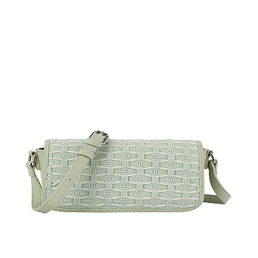 Fashion Honeycomb Flap Crossbody Bag