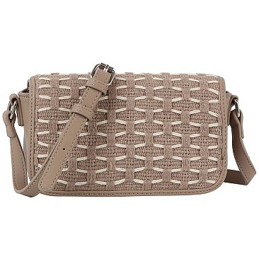 Fashion Honeycomb Flap Crossbody Bag