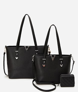 V Accent 3-in-1 Shopper Set