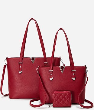 V Accent 3-in-1 Shopper Set