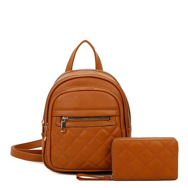 Fashion Quilted 2 in 1 Backpack