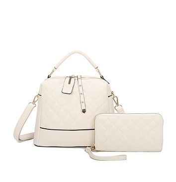 Quilted Top Handle 2-in-1 Satchel