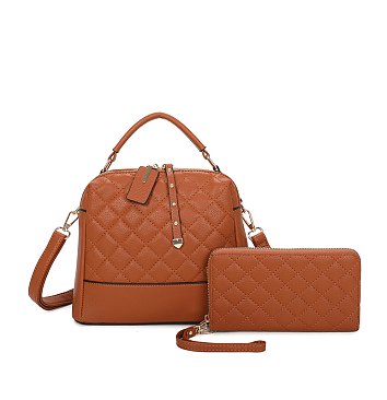 Quilted Top Handle 2-in-1 Satchel