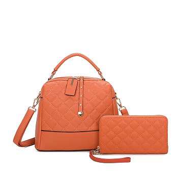 Quilted Top Handle 2-in-1 Satchel